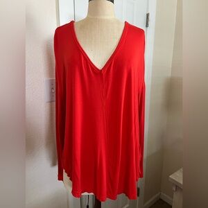 We The Free Red Relaxed Blouse